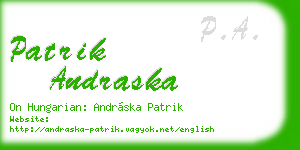 patrik andraska business card