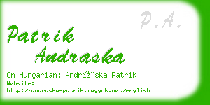 patrik andraska business card